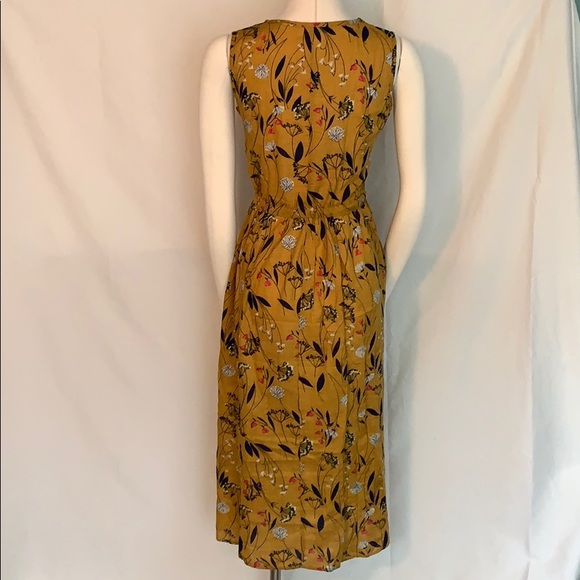 🎉🥳HP🥳🎉Golden Floral Drawstring Tank Dress - Picture 7 of 7